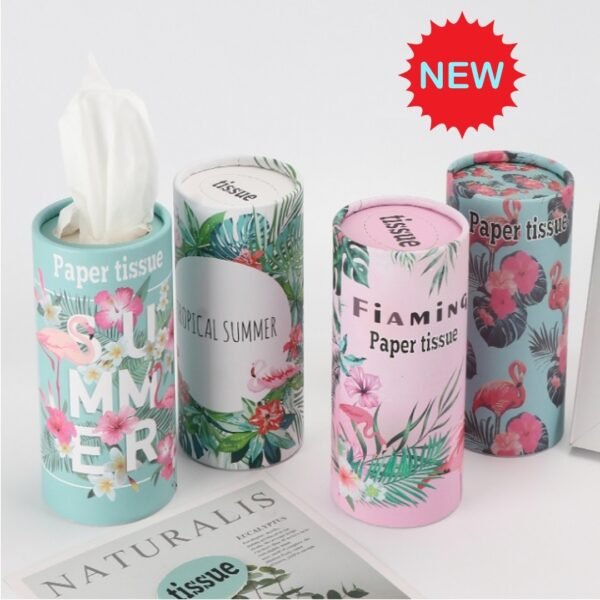 Cylinder Paper Tissue Box (Imported)