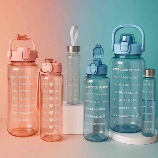 3pcs Transparent Bottle Set