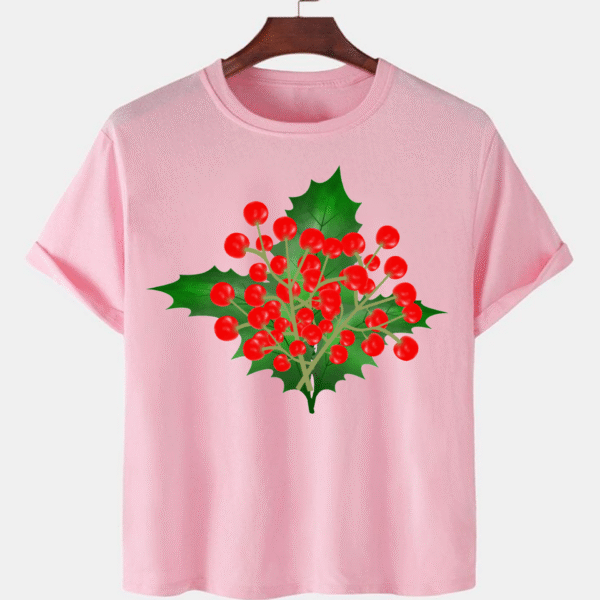 Pink Unisex Dot Knit Premium Quality Designer Printed T-Shirt