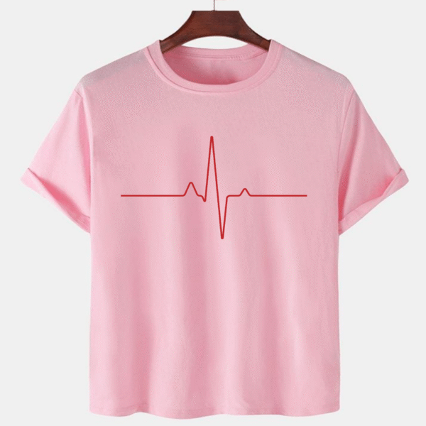 Pink Unisex Polyster Premium Quality Designer Printed T-Shirt